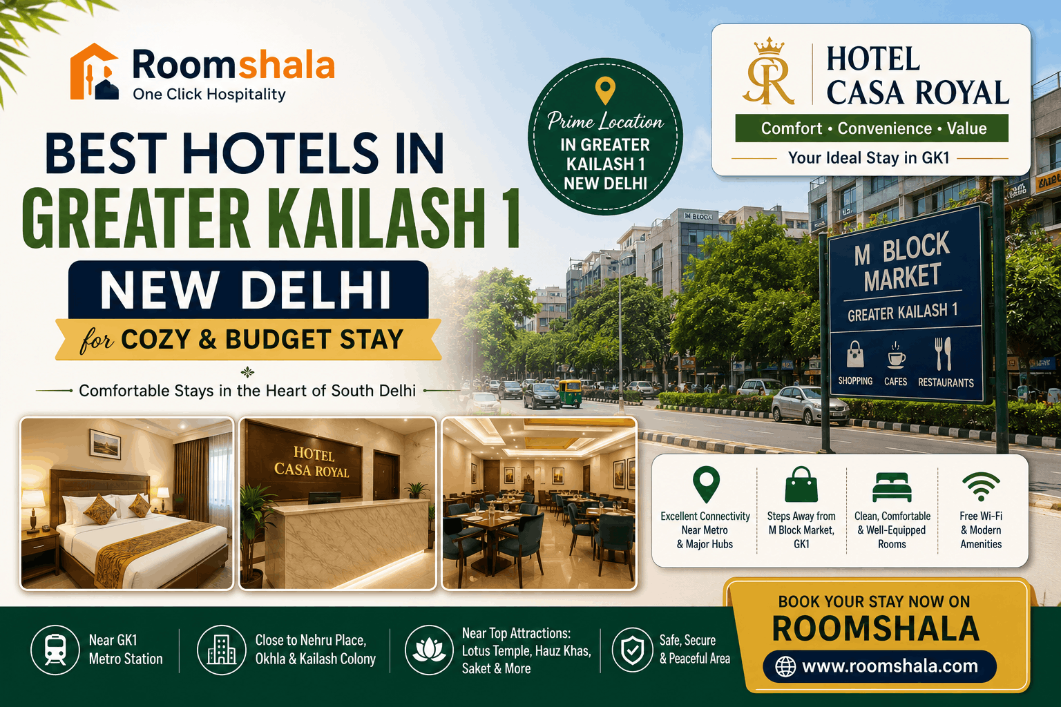 Hotel Casa Royal | Budget Hotels In Greater Kailash 1 New Delhi